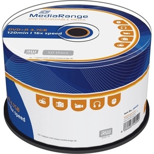MediaRange Оптичен носител DVD+R, 4.7GB, Media Range, 16 x, 50 бр (MR445)