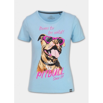 PitBull West Coast Dámske tričko SUNGLASSES DOG modré