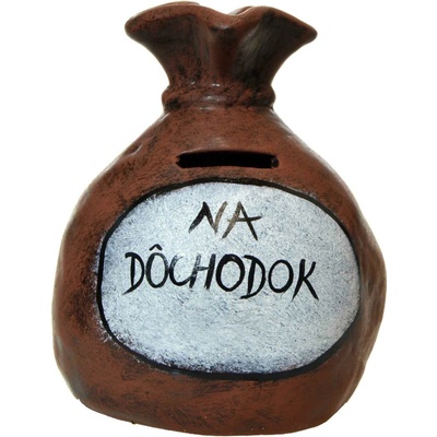 Pokladnička s nápisom - na dôchodok