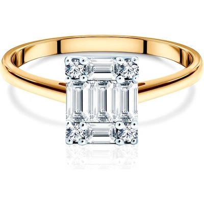 SAVICKI Годежен пръстен Savicki: двуцветно злато, диаманти