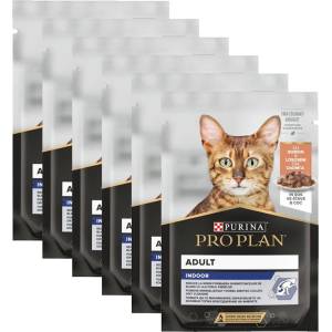 PRO PLAN CAT INDOOR консерви Сьомга в сос 6 x 85 г