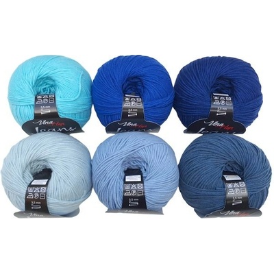 Příze Jeans (Vlna-Hep) sada 2304 (6ks) modrá