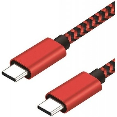 Winner 2xUSB-C 3A datový kabel 1m, červená 8591194093111