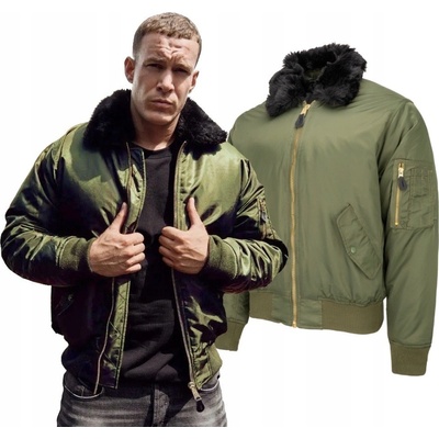 Brandit bunda MA2 jacket Fur Collar Olivová
