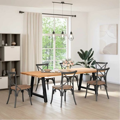 Omaxi 315243 Nohy k jídelnímu stolu ve tvaru A 2 ks černé 100 x 72-73 cm ocel – Sleviste.cz