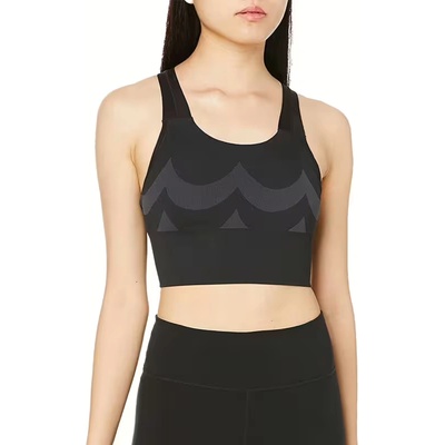 Adidas x Marimekko Aeroknit Long-Line Bra Black