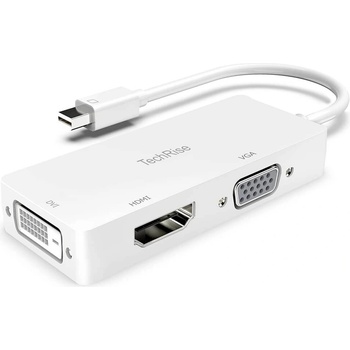 Image 1 of TechRise 3-in-1 Mini-DisplayPort към HDMI/DVI/VGA 4K адаптер