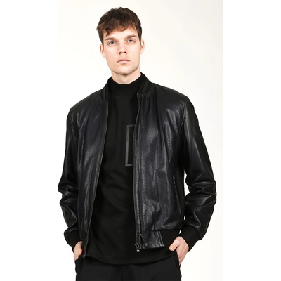 Jacket Club Мъжко яке от естествена кожа - Черно #319130 (319130_Черно)