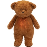 Moonie Мека играчка Moonie Organic 2.0 - Bear, с нощна лампа и успокояващи звуци, Caramel (M-MCR2) - baby