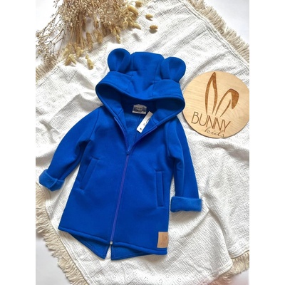 Bunny Kids mikino-kabátek medvídek královsky modrý