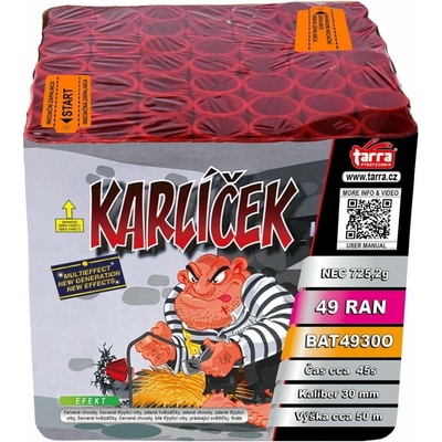 Ohňostroj Baterie výmetnic KARLÍČEK 49 ran 2 1 TARRA pyrotechnik BAT4930O