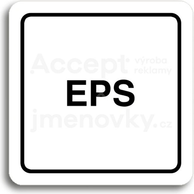 ACCEPT Piktogram EPS - bílá tabulka - černý tisk