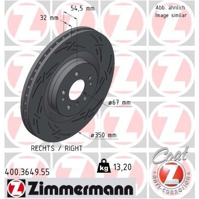 Brzdový kotúč (cena za 1ks) ZIMMERMANN 400.3649.55