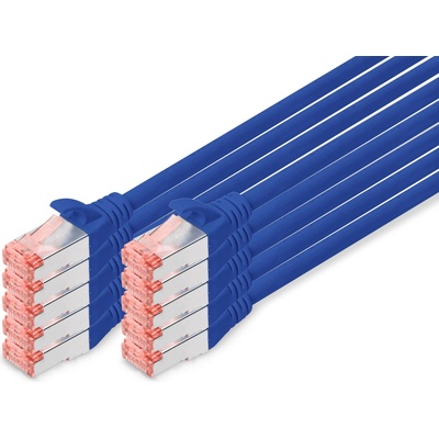 ASSMANN LAN cable Cat 6 - 3 m - 10 pieces - S/FTP shielded - blue - DK-1644-030-B-10