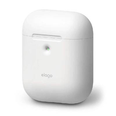 Силиконов калъф за Apple Airpods 2 with Wireless Charging Case - Elago Airpods Silicone Case (бял) (EAP2SC-WH)