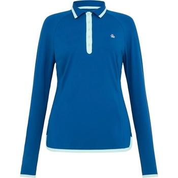 Original Penguin Golf Блуза с яка Original Penguin Golf Women's Long-Sleeve Performance Polo Shirt - Blueberry Pncke