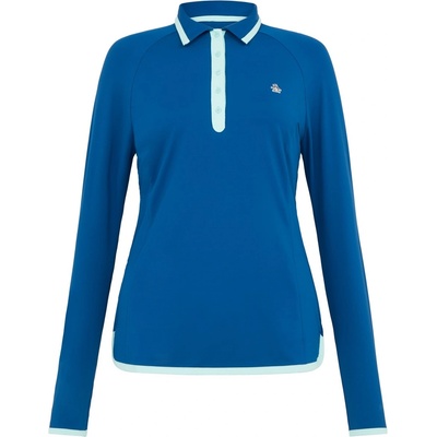 Original Penguin Golf Блуза с яка Original Penguin Golf Women's Long-Sleeve Performance Polo Shirt - Blueberry Pncke