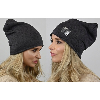 Fashionweek bavlněná dámská čepice beanie šmoulinka ZIZIW-WZ15 grafitová
