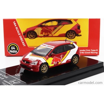 Paragon-models Honda Civic Type R Ep3 Racing 2001 Červená Žlutá 1:64