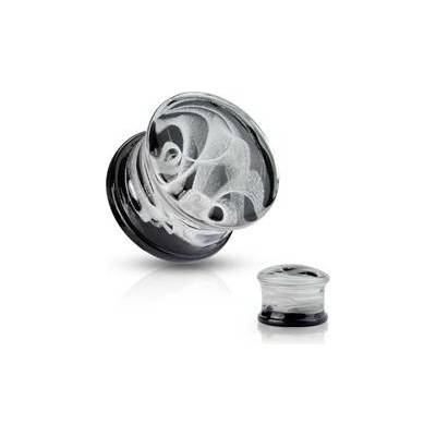 Piercingate plug do ucha bílý kouř PTP00229