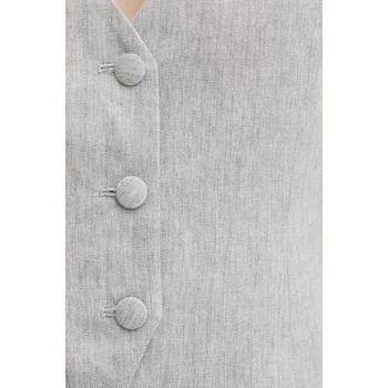 Marella Ленен елек Marella PERIM в сиво с едно копче 2513151014200 (2513151014)