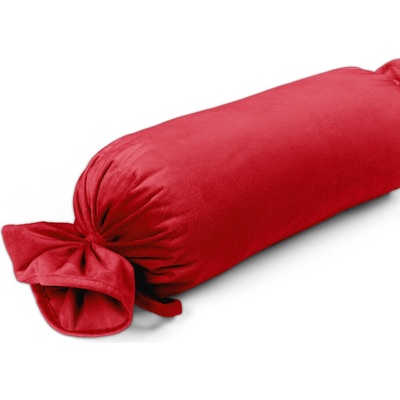 Biante Zamatový vankúš valec bonbon Velvet Prémium SVP-051 Sýto červený 15x40