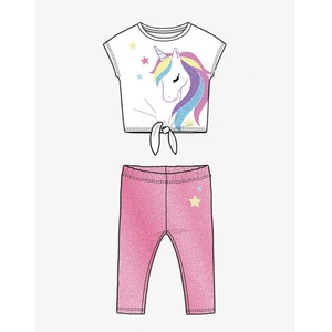 Chicco Girls Leggings And Tee Set Dark Pink - magazinko