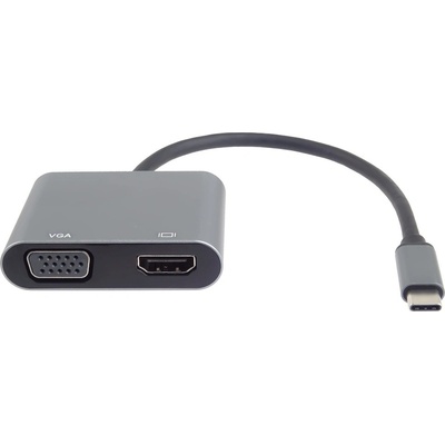 PremiumCord MST adaptér USB-C na HDMI + VGA, rozlišení 4K a FULL HD 1080p - ku31hdmi19 – Zboží Živě