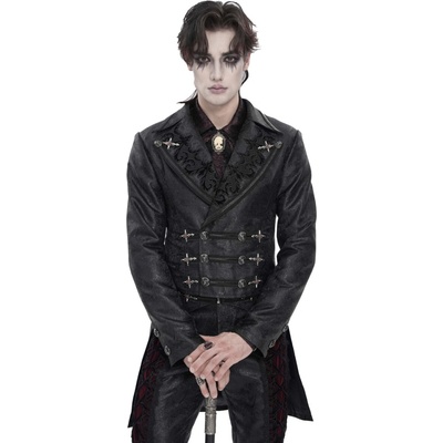 Devil Fashion kabát Velarium Noctis Gothic Čierna