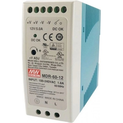 MEAN WELL MDR-60-12 - DIN, 60W, 12V