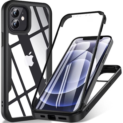 Techsuit Калъф за iPhone 12 + калъф - ColorVerse 360 Series - черен
