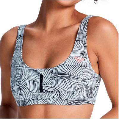 Roxy Дамско бикини горнище Roxy Women's Pro Surf Athletic Bra Bikini top - Anthracite Popiscus - размер XXL (150-6324-0116)