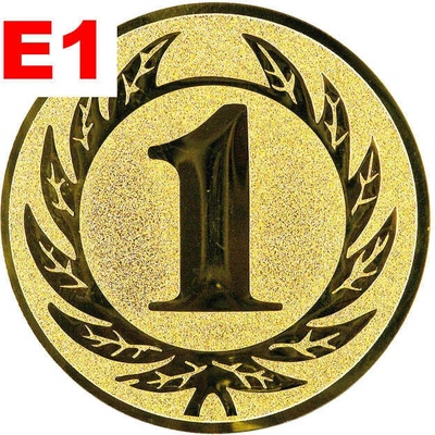 Emblém E1 JEDNIČKA umístění na sportovní pohár nebo medaili 25 mm – Zboží Dáma