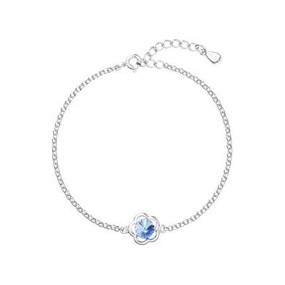 Evolution Group stříbrný náramek s tyrkysovým kamenem Crystals from Swarovski Aqua 33117.3