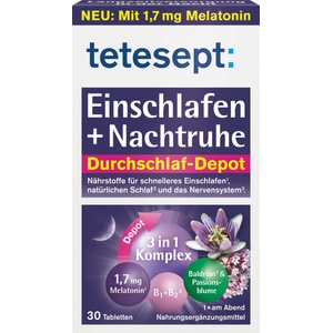 tetesept Заспиване + нощен покой - 30 таблетка