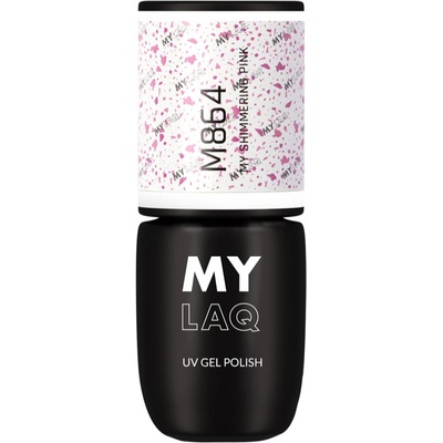 MylaQ UV Gel Polish гел лак за нокти цвят My Shimmering Pink 5ml