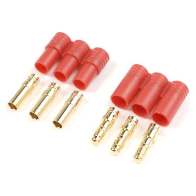 GForce Konektor zlacený 3.5mm 3-pin plastové pouzdro 1 pár