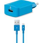 Ttec Зарядно 220V SpeedCharger USB Travel Charger, 2, 1A, incl, Lightning Cable - Синьо