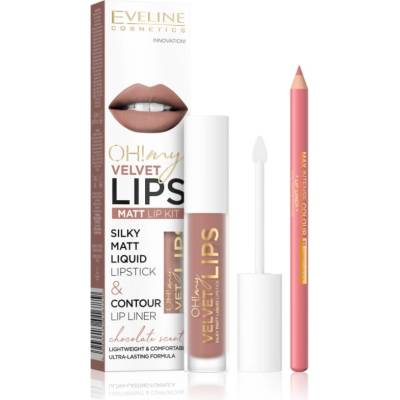 Eveline Cosmetics OH! my LIPS Velvet комплект за устни 11 Cookie Milkshake
