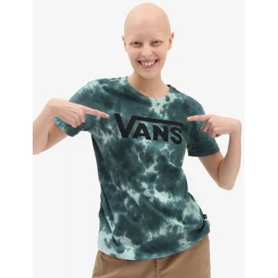 Vans Cloud Wash Logo Crew T-shirt Vans | Sin | ЖЕНИ | XS