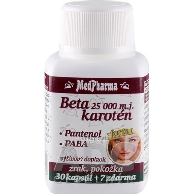 MedPharma Beta karot.25 000 m.j.Panth.+ Paba 37 kapslí