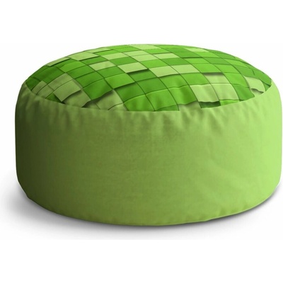 Sablio Taburet Circle Green Blocks 3D: 38x48 cm