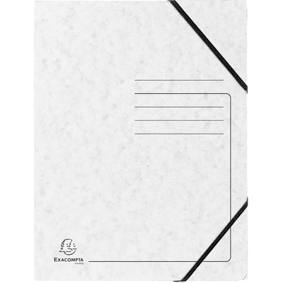 Exacompta Папка, картонена, с ластик, бяла (O1070180056)