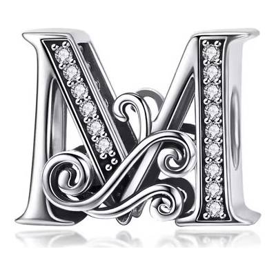Prosperk Korálek na náramek písmeno M ornamenty S4997