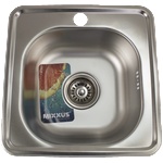Mixxus z3838-06-160e (satin) кухненска мивка от неръждаема стомана (8563) Мивка за вграждане