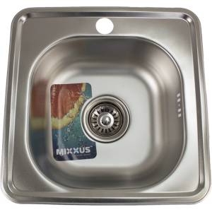 Mixxus z3838-06-160e (satin) кухненска мивка от неръждаема стомана (8563) Мивка за вграждане