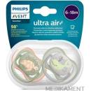 Avent Philips šidítko Ultra air Obrázek 2ks zelená