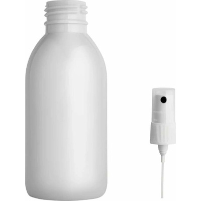 Tera Plastová lahvička bílá s kosmetickým rozprašovačem 150 ml