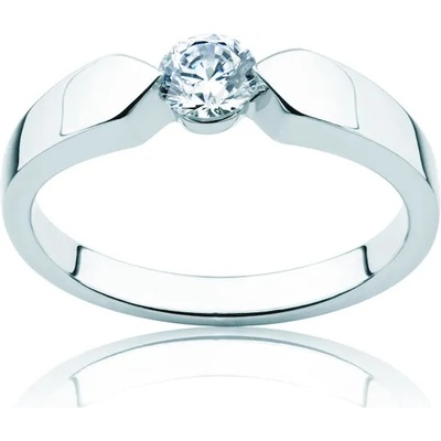 SAVICKI Годежен пръстен Minimalism: бяло злато, диамант