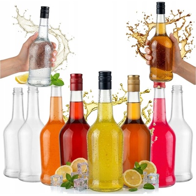 Sklenená fľaša Bimberek 500 ml bezfarebná 10 ks
